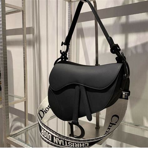 all black dior saddle bag|christian dior saddle bag black.